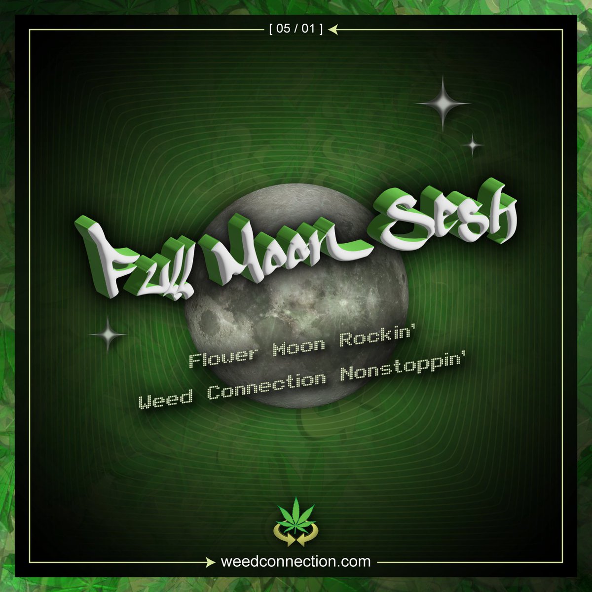 WeedConnect's tweet photo. Flower #Moon Rockin' :: #WeedConnection Nonstoppin' #FullMoon #Sesh @_WeedConnection .com/full-moon-may2026 🌴🌕🌹🌱 https://t.co/GXxkwkdN9C