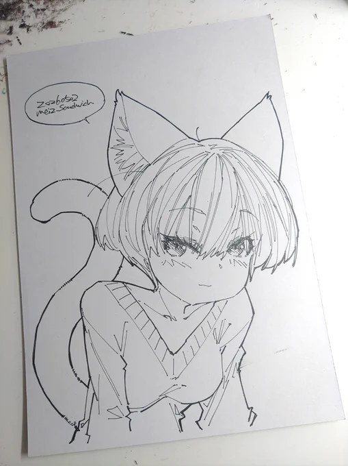 にやり
#lineworks #wipart #catgirl #traditionalart #kawaiiart #cutekawaii #moeart 