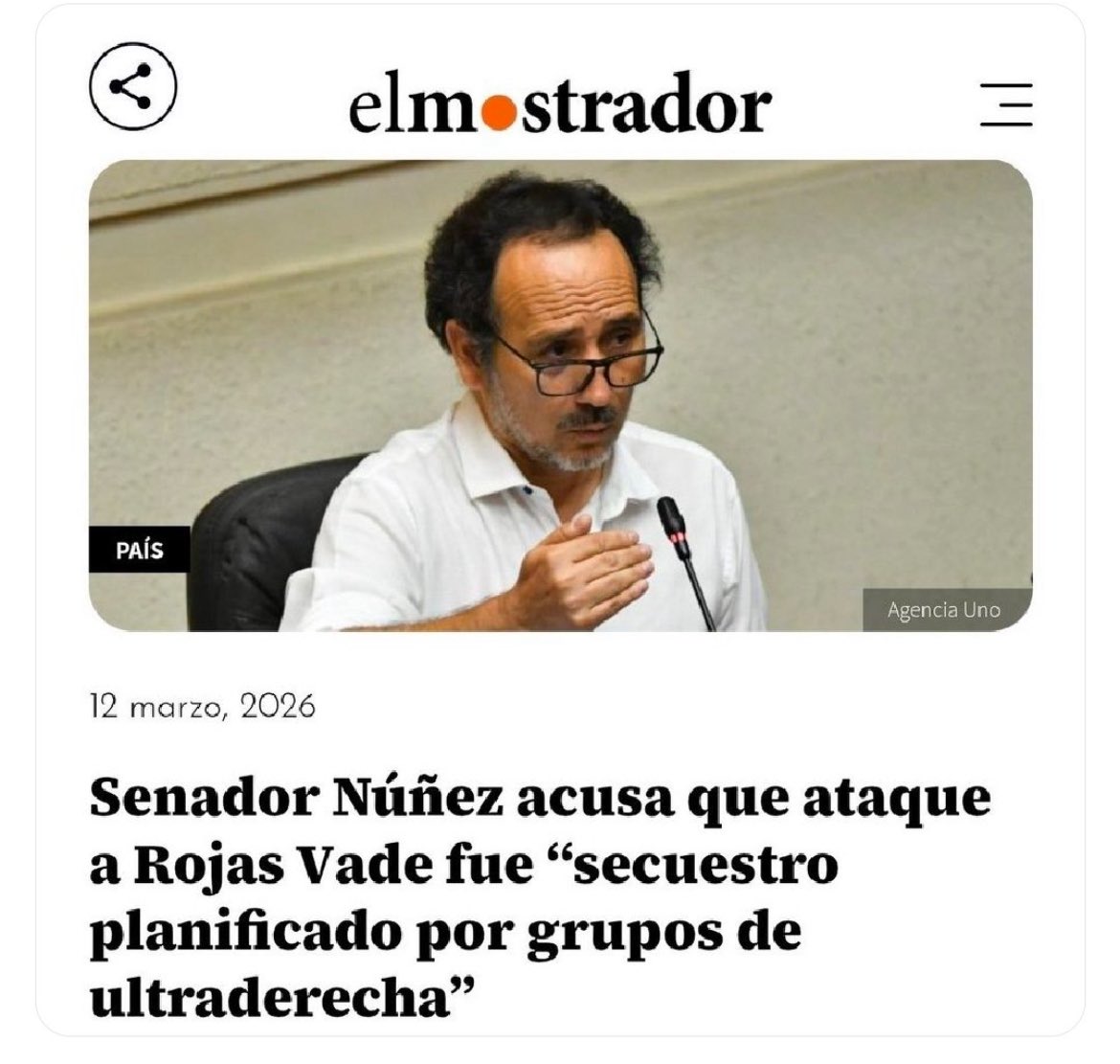 Las declaraciones del #SenadorNuñez no son errores, son comentarios propios de gente rasca … lo peor es que legisla los destinos de nuestro país, eso es lo más grave !!!
<a href="/PCdeChile/">Partido Comunista de Chile</a>