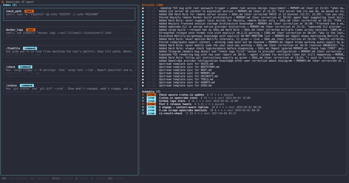 Adolfo 🦀🔺 | OpenCrabs Creator | truelens.tech®️ tweet media