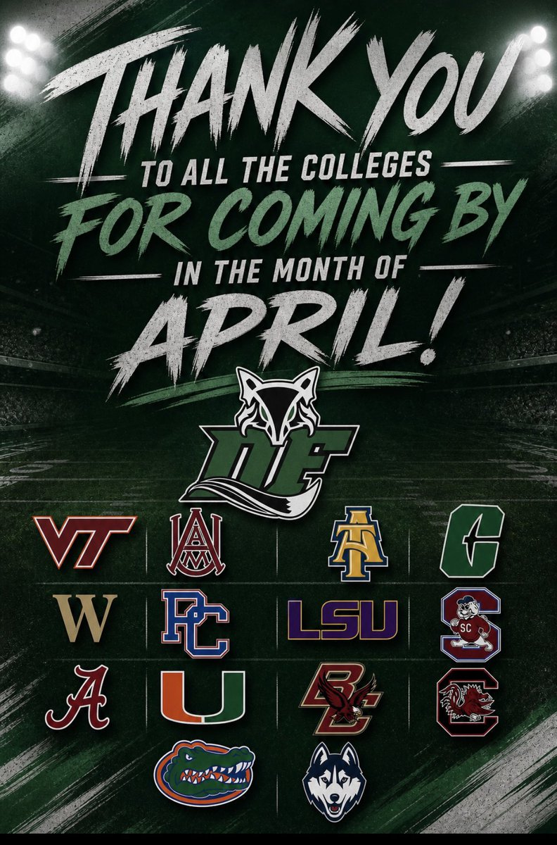 RecruitDF_'s tweet image. April was BIG! Appreciate every program that came through the den! 
May up next… let’s work 🔥 #DutchForkFootball #RecruitDF #TheStandard
