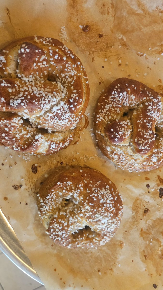 IrisVane5's tweet image. Homemade vegan sourdough soft pretzels are one of my new favorite things to bake 😋 🥨
#vegan #sourdough #pretzels