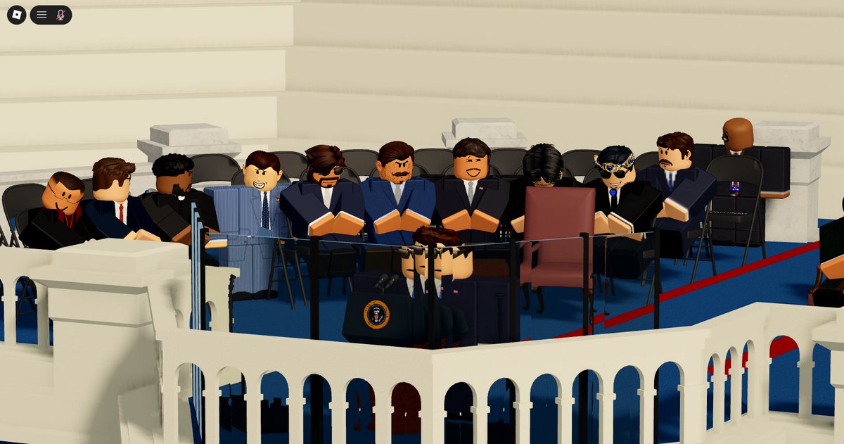 JamesDawsonRblx's tweet photo. This evening, Congressman Royce Jackson had the honor of attending President Christopher Glory's inauguration, followed by a congressional dinner with the newly inaugurated President and Vice President. https://t.co/GE0r8WM1Bd