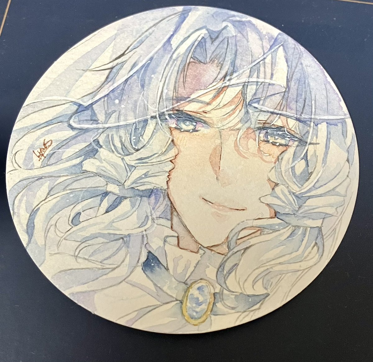 水彩原画、1枚こちらを追加で置きます！ ミニ色紙原画と同じ1500円で