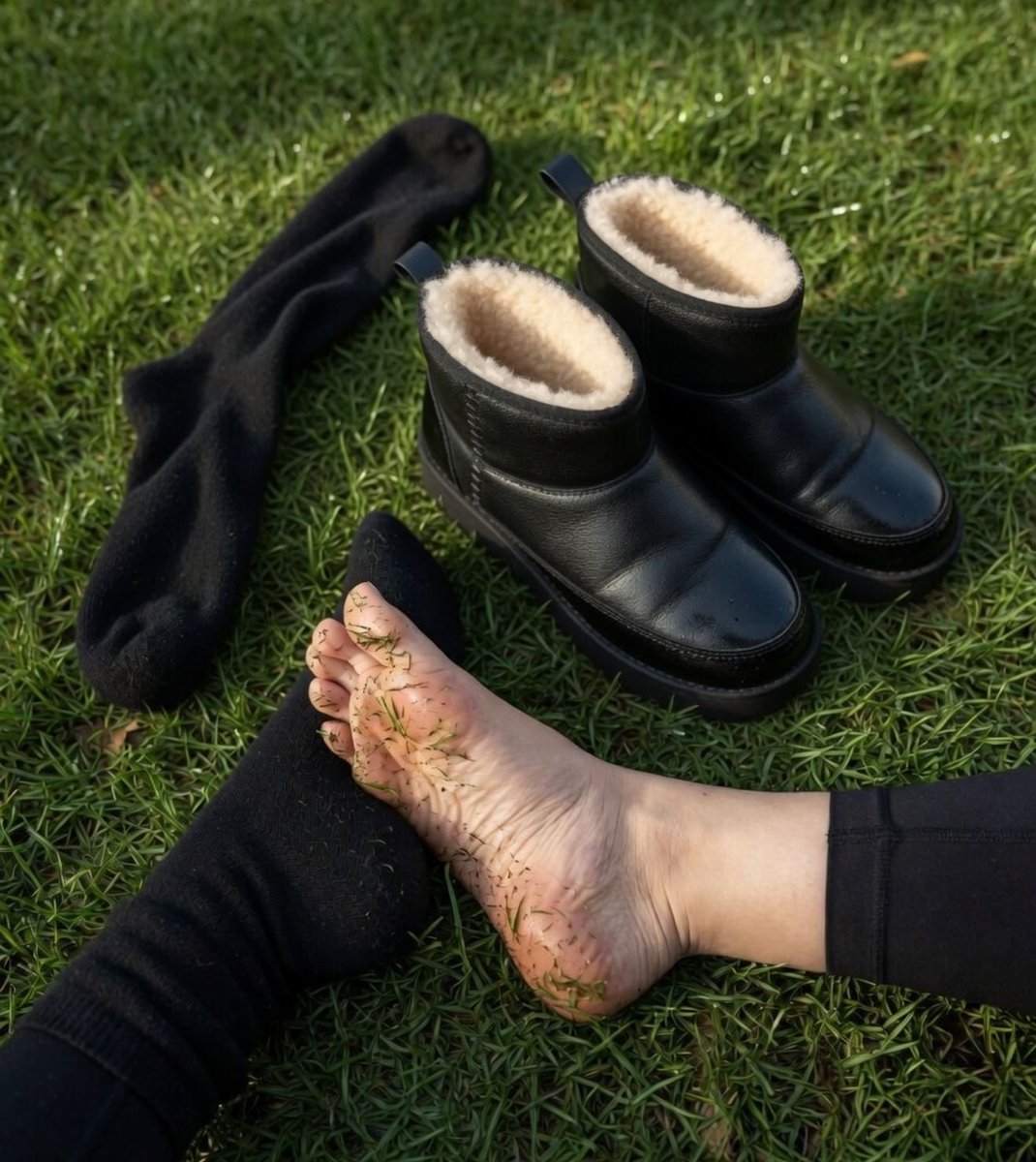 SCouple30613's tweet photo. The grass was a little damp. On a scale of 1 to 10, how would you rate my feet?

@ATXFootFetish @FeetForumArea @Tweety_Feet https://t.co/Y219Q1zjsy