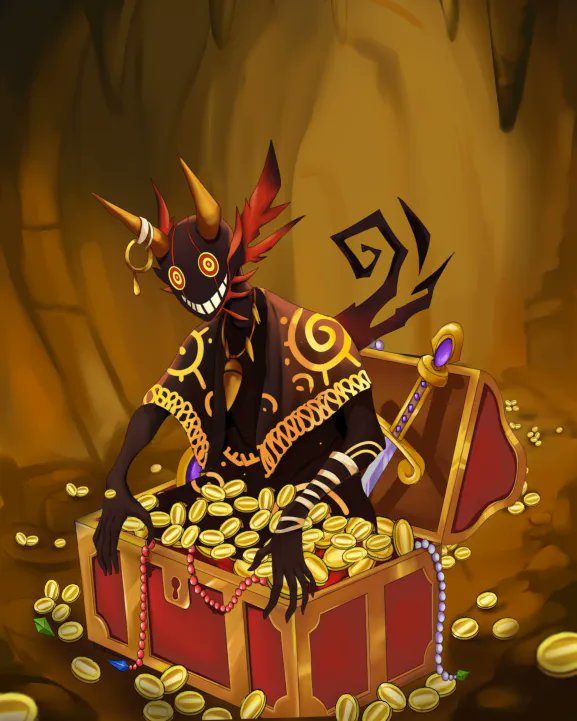 hannah_Arts01's tweet image. ♡ Greed has a guardian and it’s smiling right at you.

♡ Artpiece for: McDirtToast

♡ Like &amp;amp; Retweet are appreciated💗

#TreasureGuardian #DarkFantasy #CreepyArt #GoldHoard #DemonVibes #FantasyCreature #SinisterSmile #HiddenTreasure #SpookyAesthetic #MythicalBeing