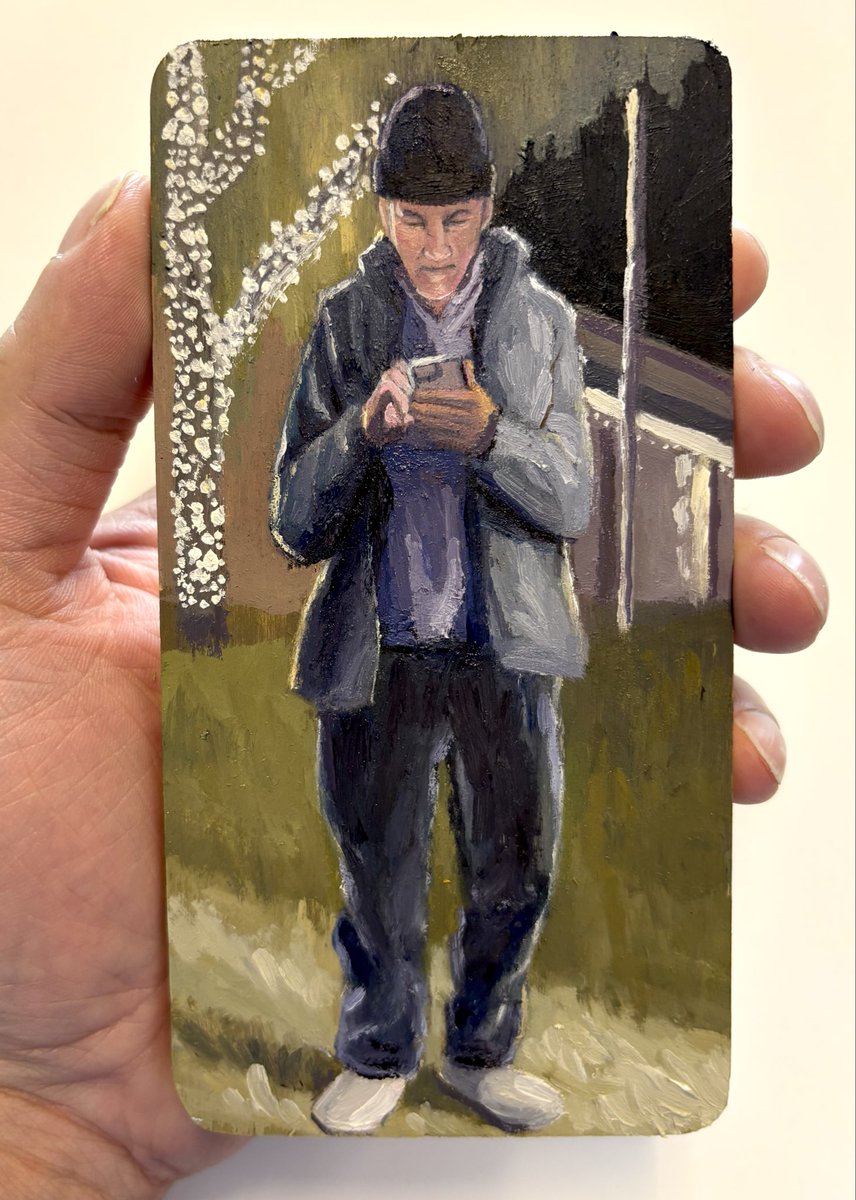 AlexVietti's tweet image. Interface 0390 #oilpainting #cellphone #technology #artist #alexvietti