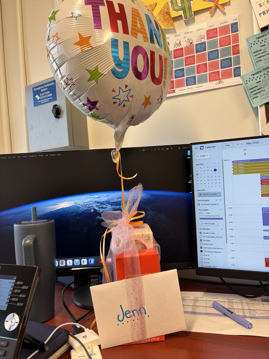 Principal_Stein's tweet photo. Feeling so thankful to be showered with love on #PrincipalsDay while doing what I truly love every day. Grateful for this amazing school community that makes it all so meaningful. https://t.co/sH9eYOv0MC