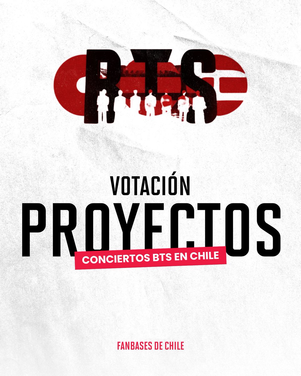 BTSChileProject's tweet photo. VOTACIÓN ABIERTA
PROYECTOS BTS EN CHILE 🇨🇱

ARMY, llegó el momento de decidir 💜 ustedes eligen qué ideas se harán realidad en las 3 fechas del "BTS WORLD TOUR ARIRANG" en nuestro país.

🗳️ Cierre votación
31 de mayo 20hrs

⚠️ Leer con atención el form
🔗https://t.co/llYqZnHjrZ https://t.co/317jTFaLMX