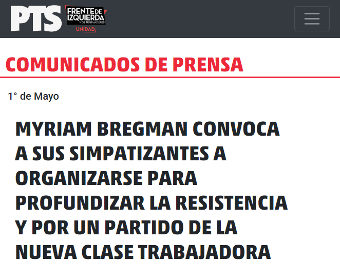 PTS | Frente de Izquierda Unidad tweet media