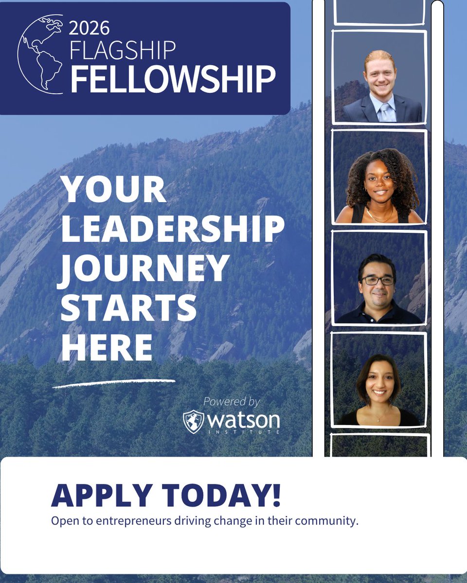 opportunitiesfy's tweet image. 🚀 The Watson Institute Flagship Fellowship 2026 (Fully Funded!)
🌍 For impact entrepreneurs
 📚Training + mentorship
 💡Scale your venture globally
📅 June 28, 2026
🔗 wp.me/p23f03-eu6
#Fellowship #Entrepreneurship #Opportunities