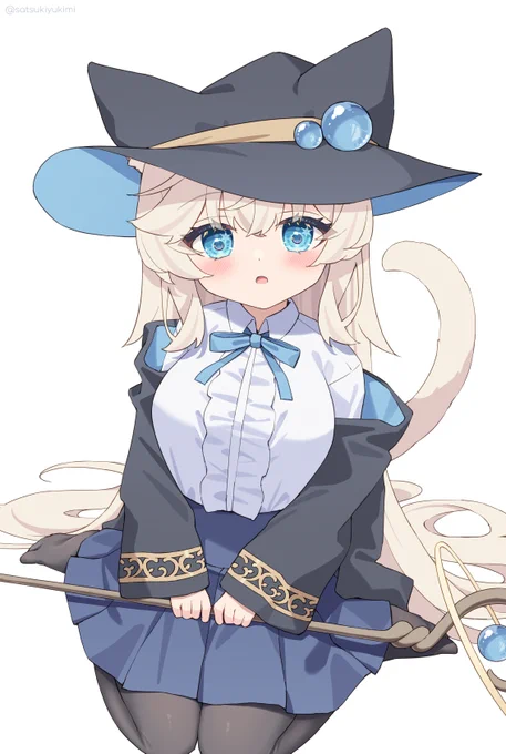 おはよー!今日は魔法学園な隊長! ねこみみな帽子にタイツにちょっぴりぶかぶかな上着だったりすきいっぱい!