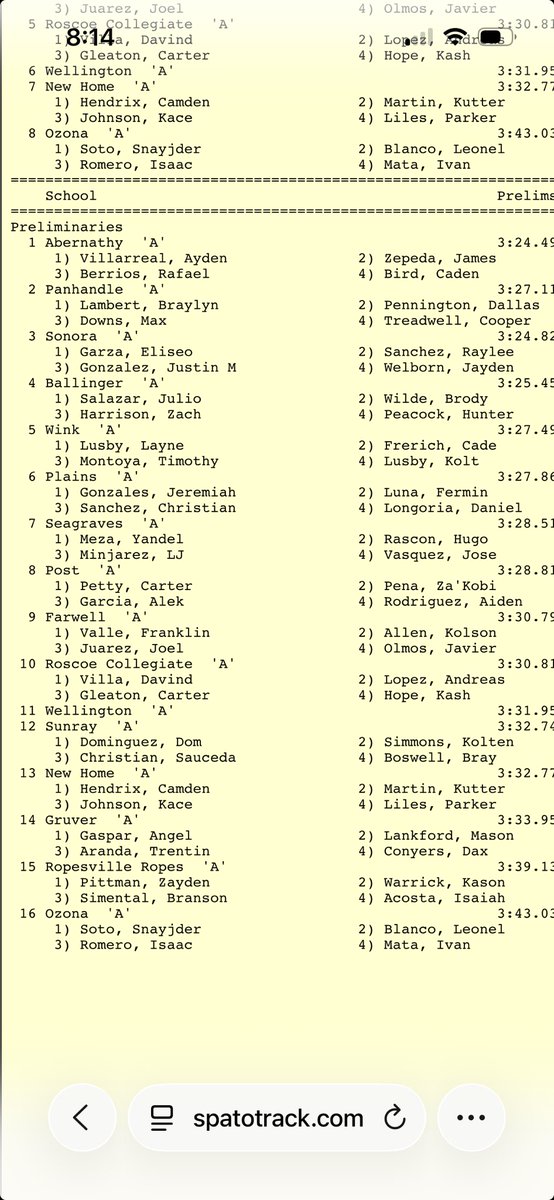 Haydenp14's tweet photo. 5 second PR and onto the finals in the 4x4 https://t.co/kBXT16cfMx