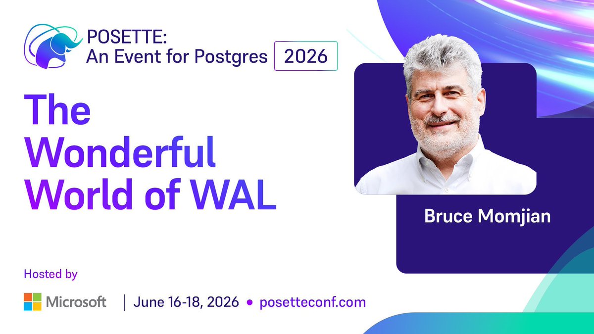 POSETTE: An Event for Postgres 🌟 🎥 #PosetteConf tweet media
