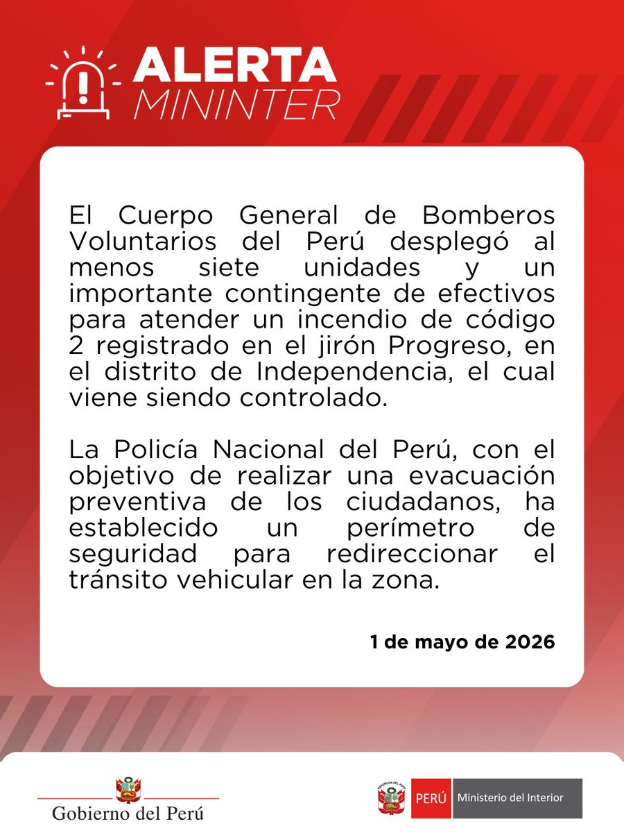 MininterPeru's tweet photo. 🚨 #AlertaMininter https://t.co/Twax6Y4Dvi