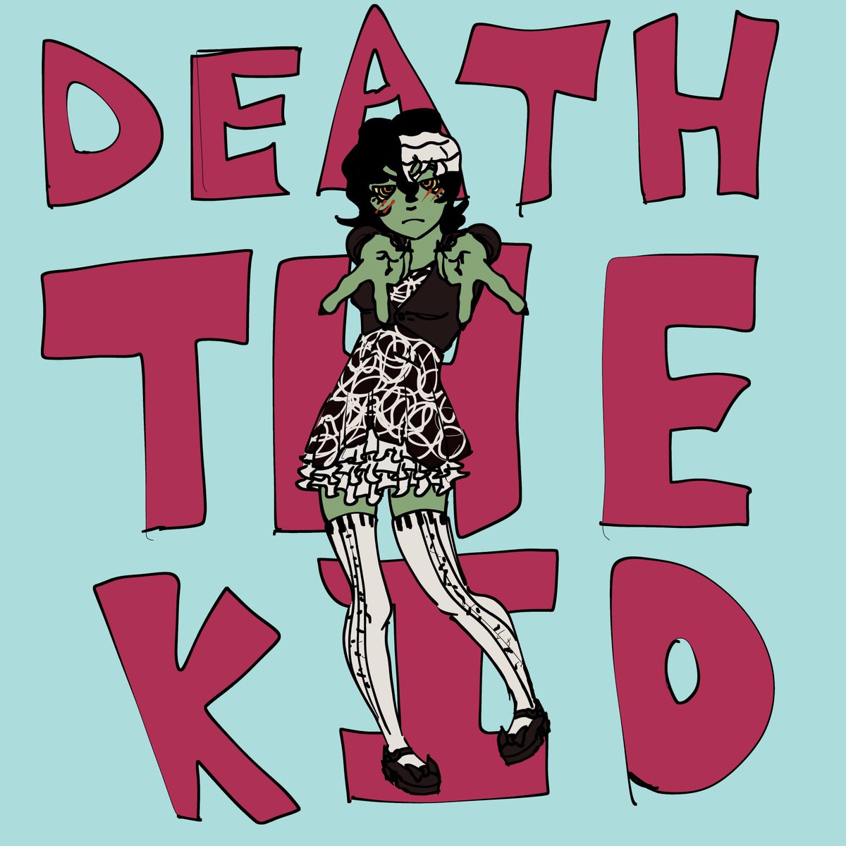 Ok so imagine #DeathTheKid but she’s a girl AND she’s green