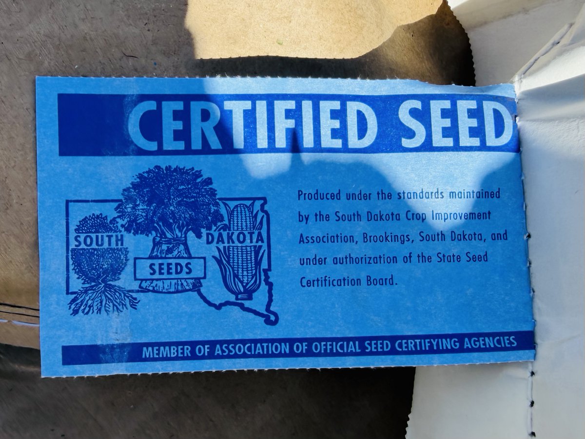 kennethhmeyer's tweet photo. Sam Schaefer is planting Jurassic Industrial Hemp this year on his farm not far from the processing facility of Complete Hemp Processing (CHP). Thanks to Derrick Dohmann with Horizon Specialty Seeds for working with Sam on his certified hemp seed purchase. #sdhemp https://t.co/VSYFX0PDx8