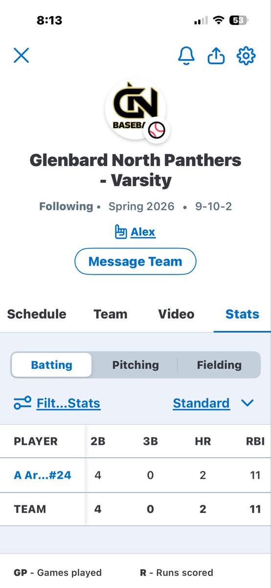 after5engineer's tweet photo. Alex Arens 2026 primary position pitcher throwing 70 percent strikes pitched his 3rd full game this year with a win and 101 pitches for 7 innings. To top off the week today on Friday he hit his second home run of year https://t.co/ejfTNl6j96