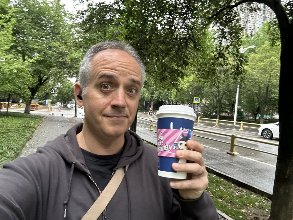 MadForMaple's tweet image. A wet weekend walk. Heading to check out a small neighborhood shrine about 5km from my house. Raining but I had #coffee ☕️!!!