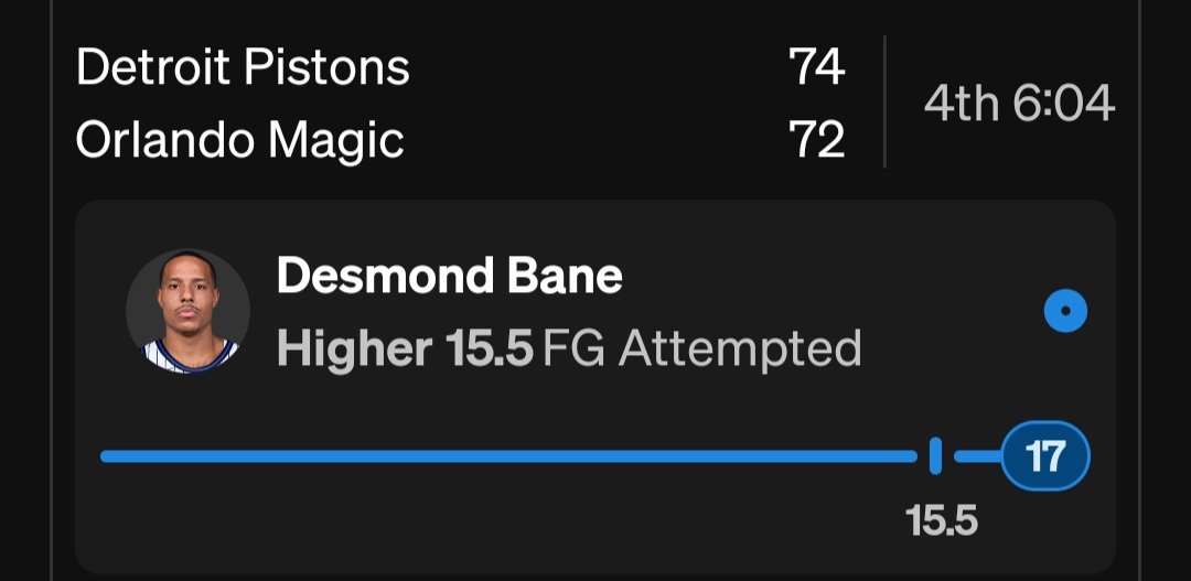 SiddGautam5's tweet image. Cash Desmond Bane Over 15.5 FGAs ✅️

This line was free without Franz 

#PrizePicks #DFS #GamblingTwitter #PlayerProps #Sportsbetting #GamblingX #FreePicks #FreePlays #NBA #NBAPicks #nbabets #NBATwitter