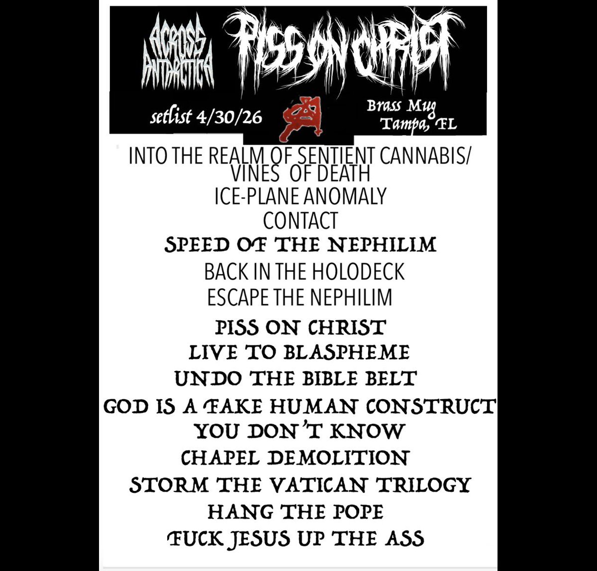 PissOnChrist's tweet photo. 4/30/26 Tampa FL pics by Zachary part 2 https://t.co/XZKJRhvoVV