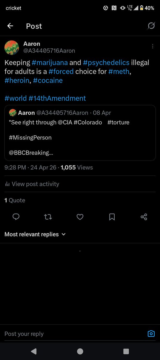 A34405716Aaron's tweet image. #psychedlics #marijuana @NORML @TexasNORML @ColoradoNORML #world #14thAmendment @PsydelicsToday