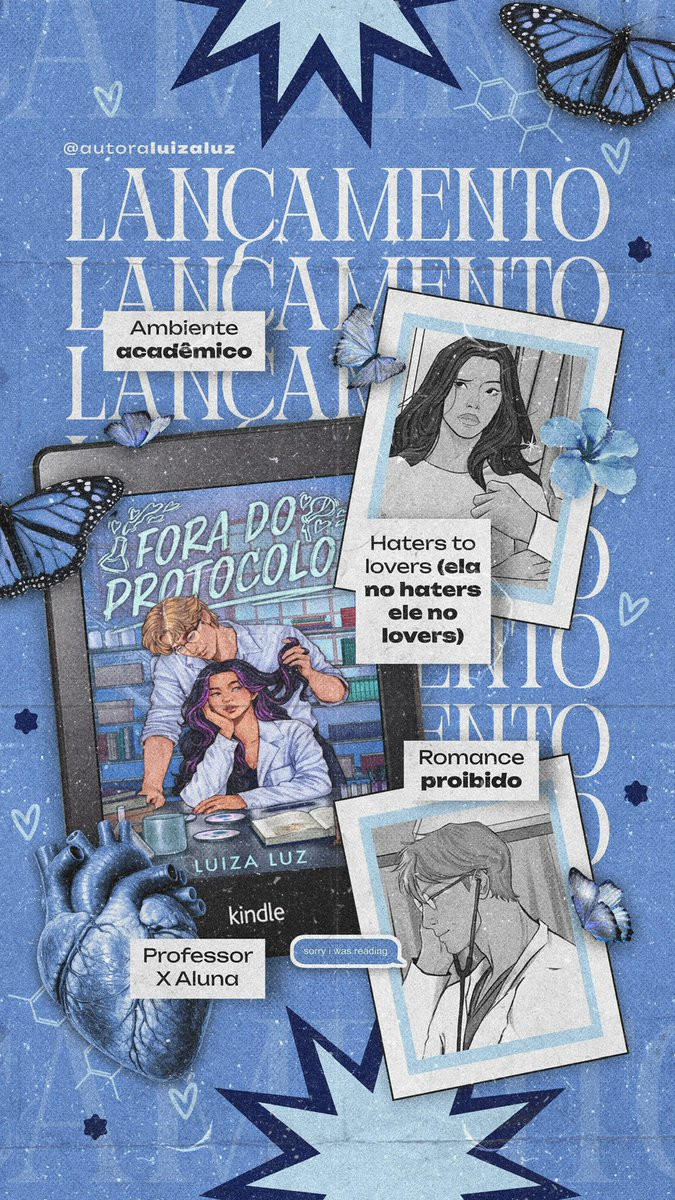 Fora de Protocolo 

📚 UM LABORATÓRIO.
🖤 SEGREDOS ESCONDIDOS.
🔥 E uma tensão que cresce a cada encontro.

📖 Disponível na Amazon e no Kindle Unlimited