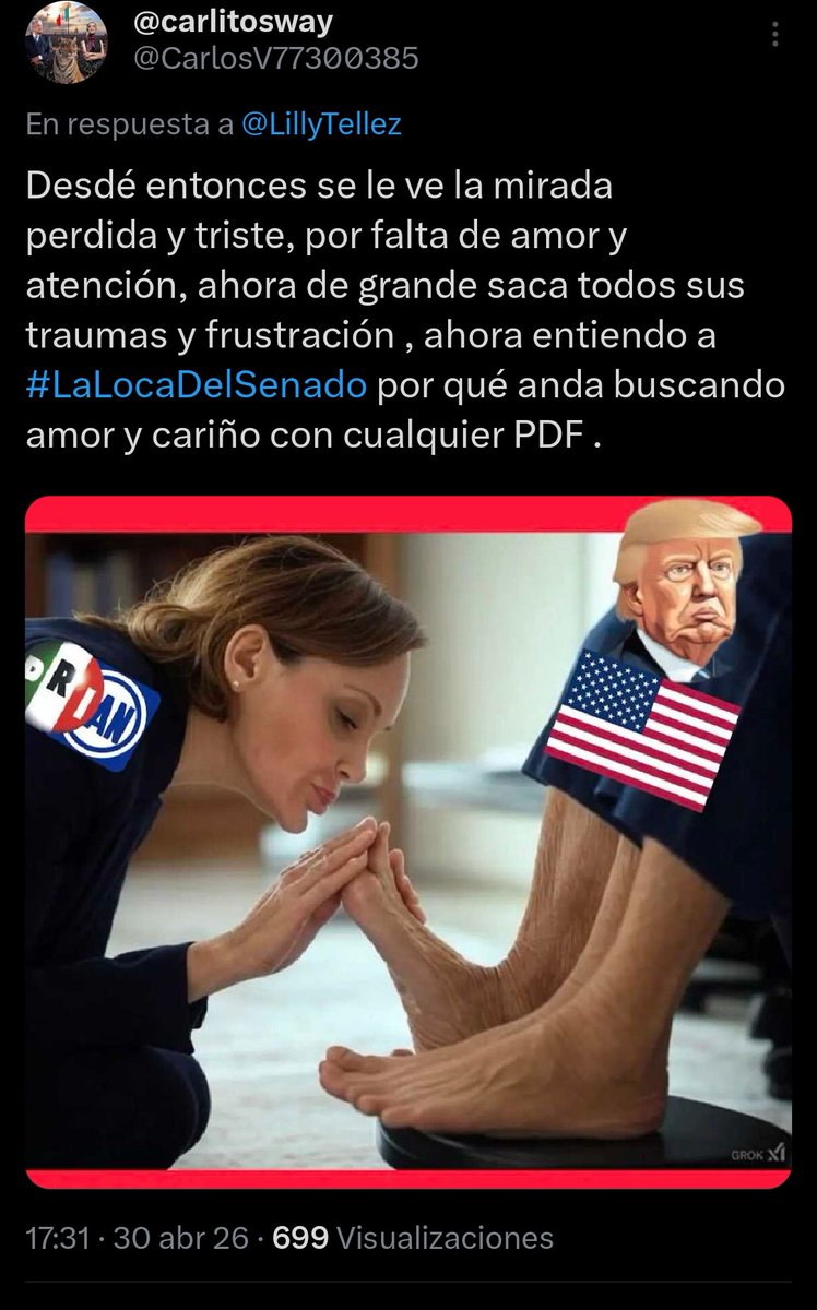 <a href="/LillyTellez/">Lilly Téllez</a> Ven por qué lo digo , sus traumas y frustraciónes sacan lo peor de ella . Que Pena 🤦 .