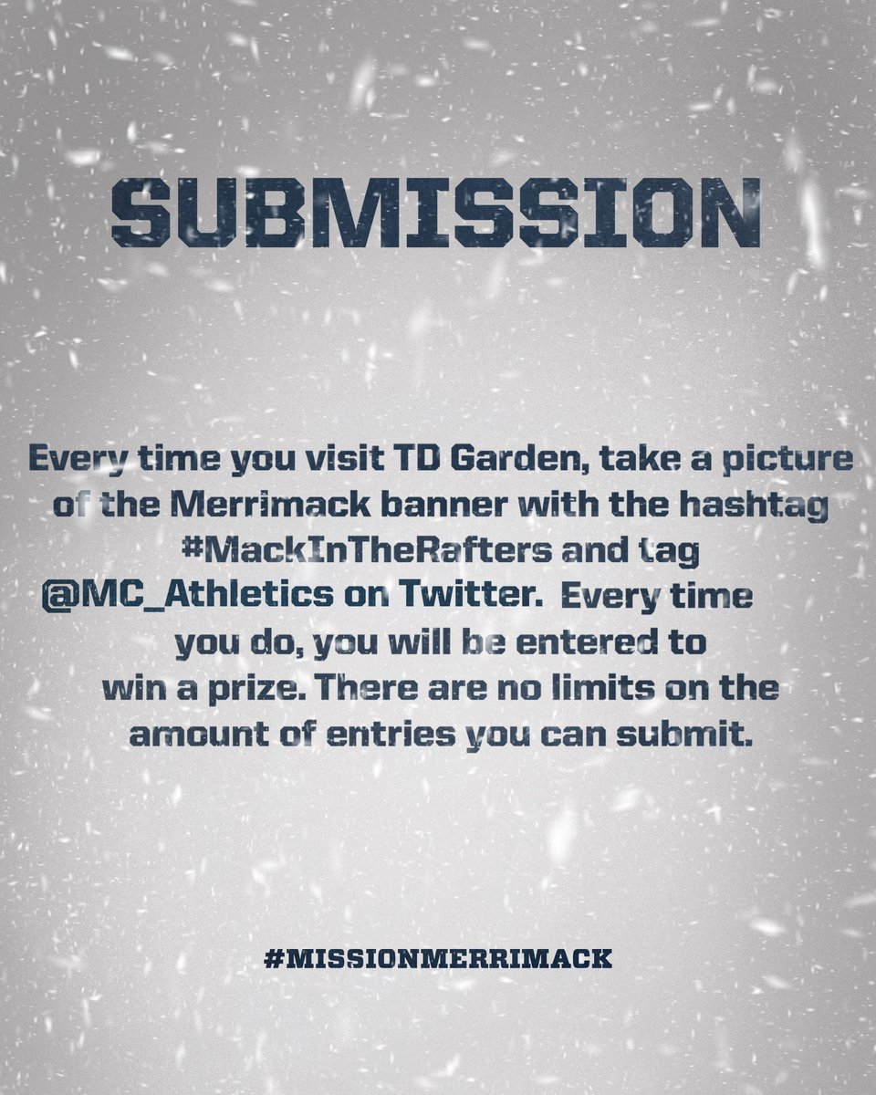 MC_Athletics's tweet photo. Merrimack won the 2026 Hockey East Championship. Don’t forget it. 

#MackInTheRafters x @Merrimack_MIH https://t.co/smz9k4MVO8