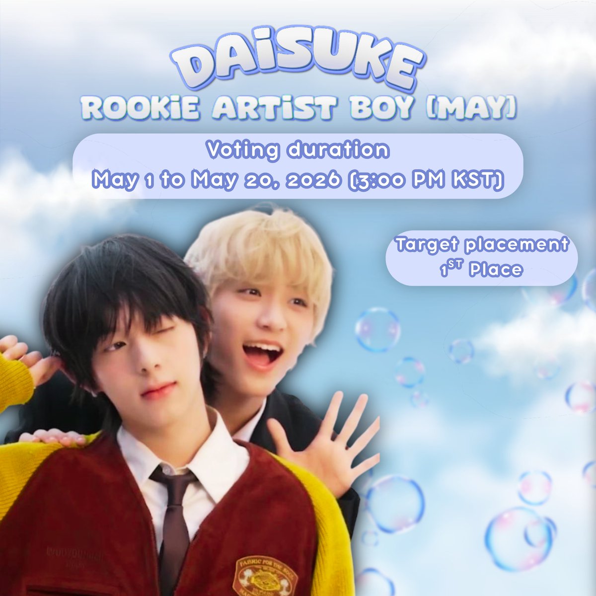 ChihenGlobal's tweet photo. Aungdans and FOHAs! 💙🐰

Our maknae’s UPICK rotation is here! Let’s grind hard and secure Daisuke’s reward!

Start saving, grinding, and voting now!

See the images below for the voting and jam collection guide.

#CHIHEN #즈언 #AHOF #아홉 @AHOF_official https://t.co/WFsJy8fUP8