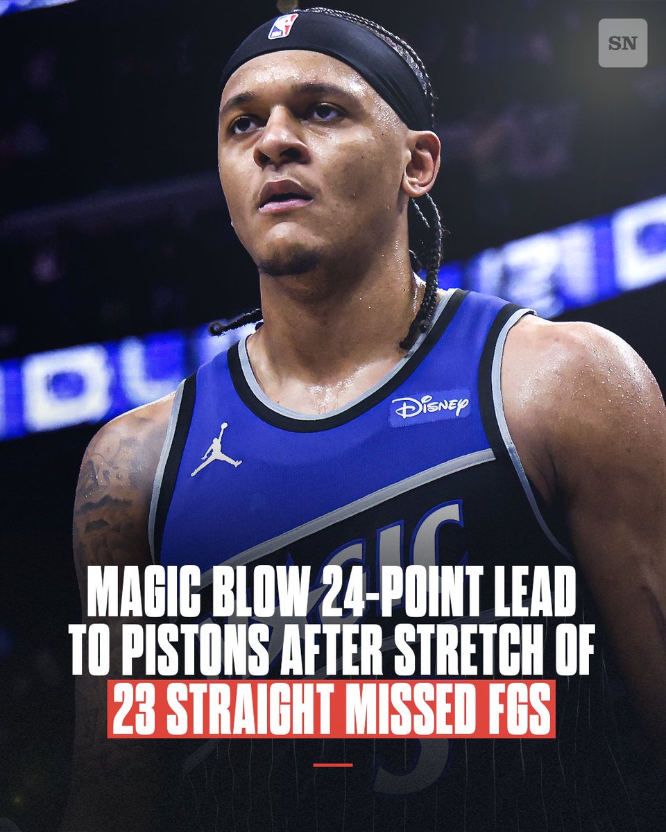 sportingnews's tweet photo. The Magic went from having a 24-point lead to losing by 14 points to the Pistons 🤯 https://t.co/AKEGgsjKmw