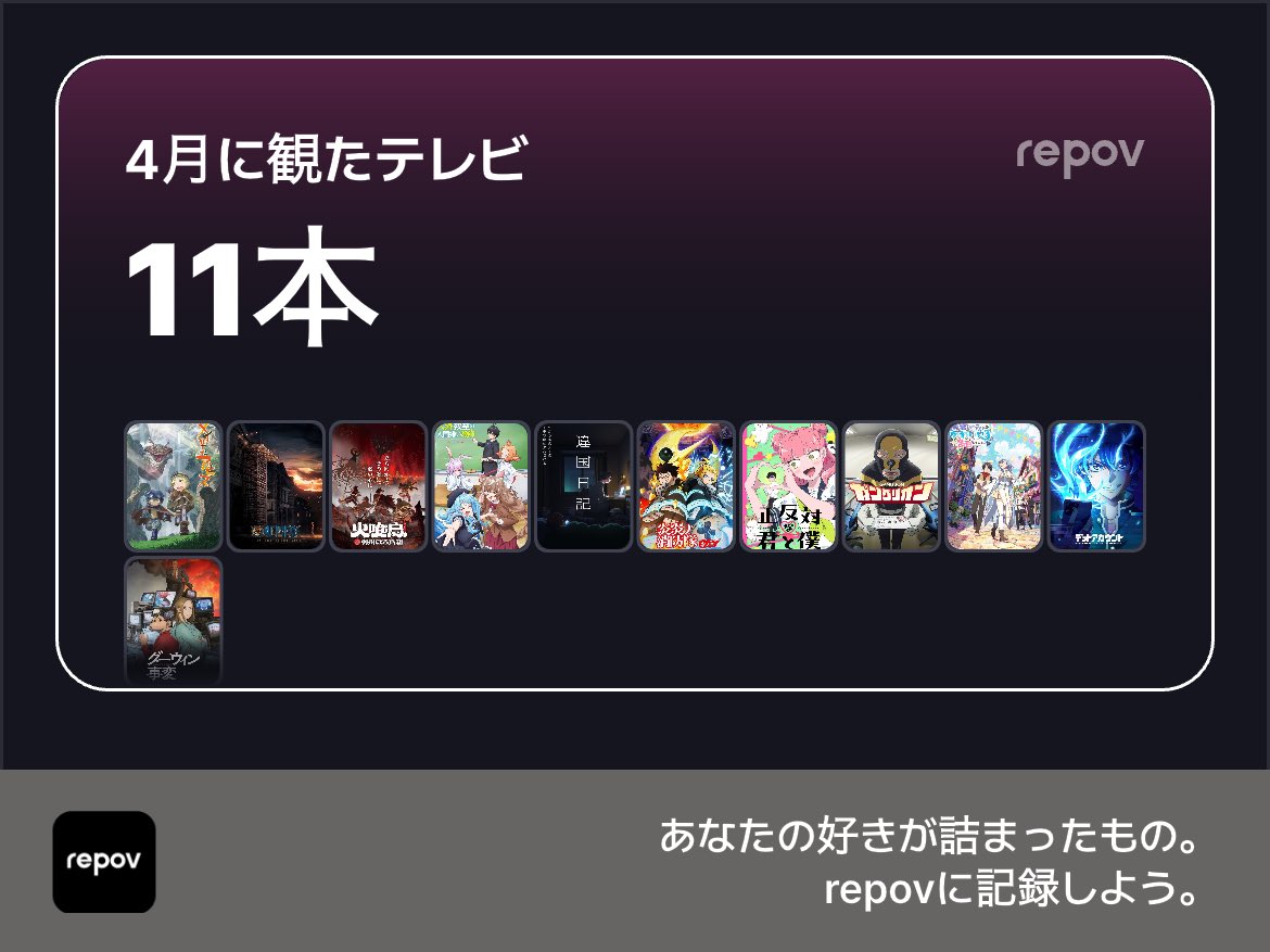 garo2506aknn's tweet photo. かなりギリギリの生活だった。仕事始まるとムズい！アニメが全然観れない漫画も
 #repov #鑑賞記録 https://t.co/lffpGoZeFP