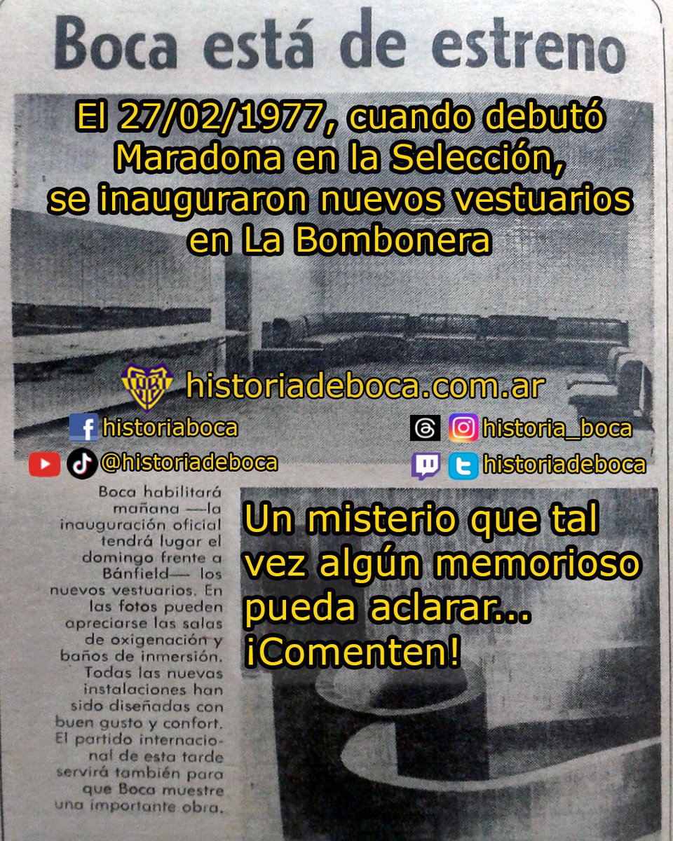 𝐄𝐋 𝐌𝐈𝐒𝐓𝐄𝐑𝐈𝐎𝐒𝐎 𝐓𝐔𝐍𝐄𝐋 𝐃𝐄 𝐋𝐀 𝐁𝐎𝐌𝐁𝐎𝐍𝐄𝐑𝐀

En 1940 había un túnel en mitad de cancha. El vestuario estaba bajo tribuna norte; ahí salía Boca
En 1976 se empezó a salir desde el medio... 

¿Algún memorioso sabrá si se usaba ese túnel? ¿Habría vestuario?