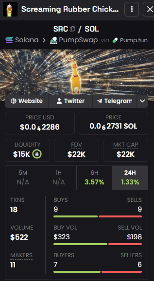 UculUgha's tweet photo. Screaming Rubber Chicken $SRC
CA

4u4w3Ey8ewYw7pZWyUH6kaGf7pUx97KYLp3tnFcEpump https://t.co/PAxgsrKlVo