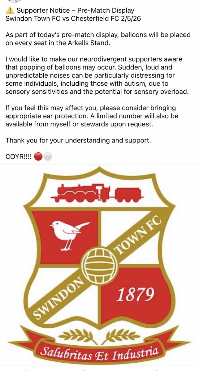 swindondsa0201's tweet photo. FYI. Caroline and Myself will be on hand to help as much as we can. Please come prepared. COYR 🔴⚪️ https://t.co/TSuW9SpfSc
