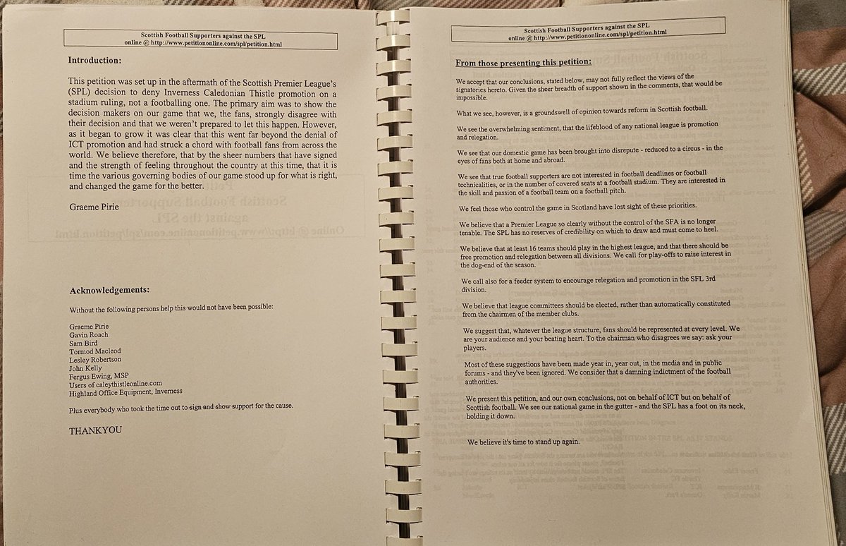 HowdenenderLiz's tweet photo. Who remembers this bit of @ICTFC history. The 2004 petition that changed our club and Scottish football. https://t.co/wDYWpRNjdb