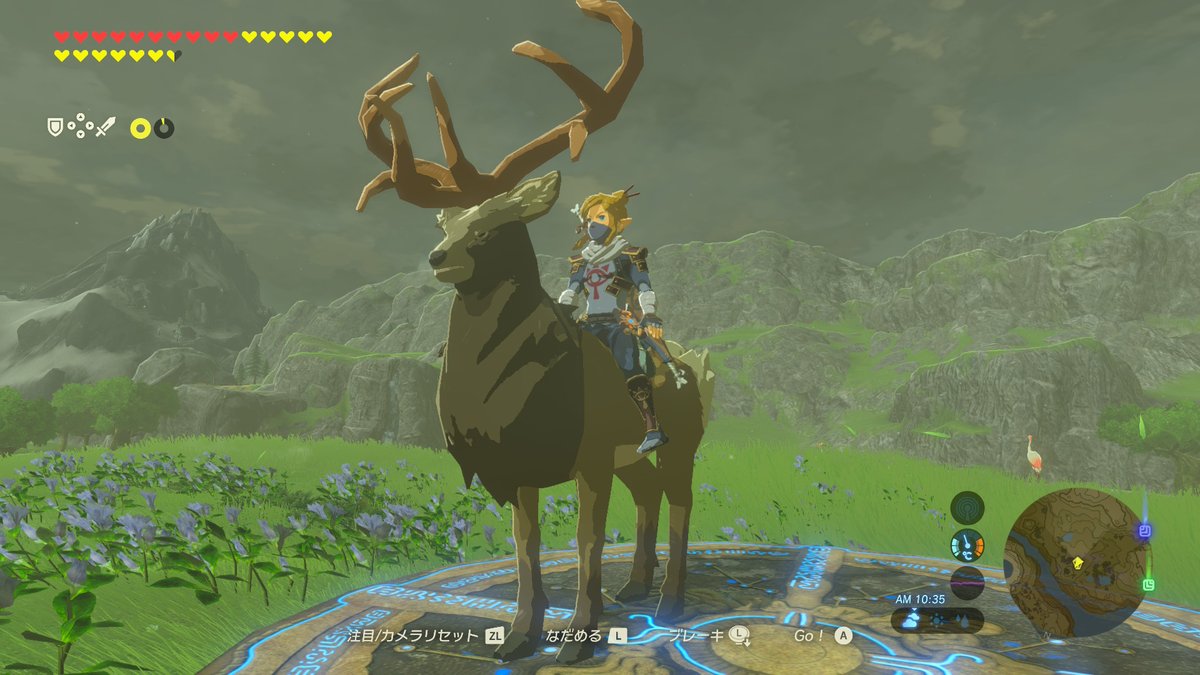reef_ff_14's tweet image. Switch２版🦌
最新セーブデータではじめたら、いきなり鹿に乗ってた🦌
#NintendoSwitch2 #ゼルダの伝説 #BreathoftheWild