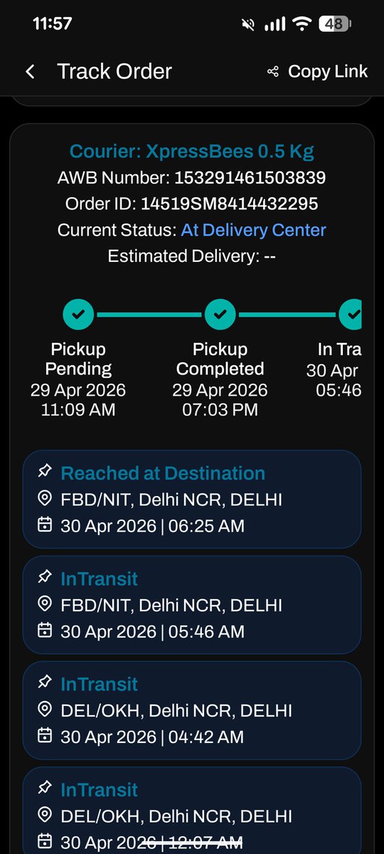 CosmopolitanXc's tweet photo. Awb 153291461503839 @XpressBees_IN @shipmozo despite several reminders you are not delivering this parcel for 3 days, please deliver it now @jagograhakjago https://t.co/8DmIb1e1W3