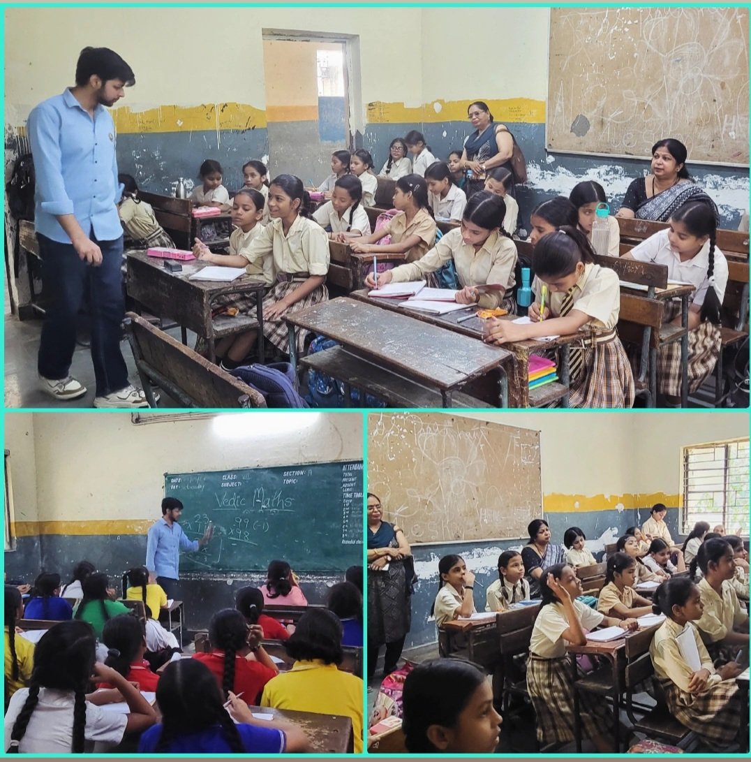 MBPBMSKV's tweet photo. Under Vidyanjali, a Vedic Maths session was organized to make learning mathematics faster, easier, and more engaging for students.
#vidyanjali #vedicmaths #shiftfromboringtofun #joyfullearning #saybyebyetolongmethods #welcomeshorttricks https://t.co/Yt4T4QfiaE