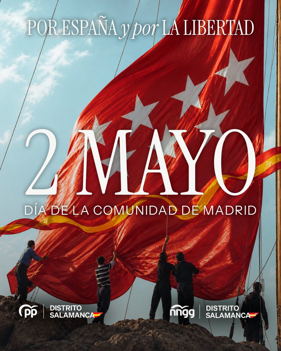 jorgerodrigodo's tweet photo. Hoy, 2 de mayo, recordamos el coraje de un pueblo que decidió no rendirse.

En el Levantamiento del Dos de Mayo, Madrid alzó la voz frente a la imposición y defendió su dignidad, su libertad y su identidad. 

Aquel espíritu sigue vigente hoy: en cada calle, en cada barrio, en cada persona que cree en una sociedad más justa, valiente y unida.

Celebramos nuestra historia, pero también reafirmamos un compromiso que es de todos: el de construir un futuro donde la democracia, los derechos y la libertad sean el verdadero legado de quienes nos precedieron.

Feliz #2deMayo a todos los madrileños.