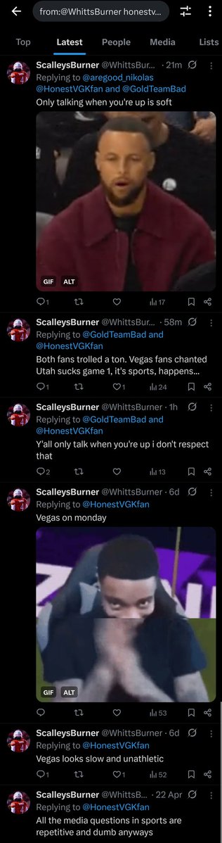Y - Honest VGK Fan tweet media