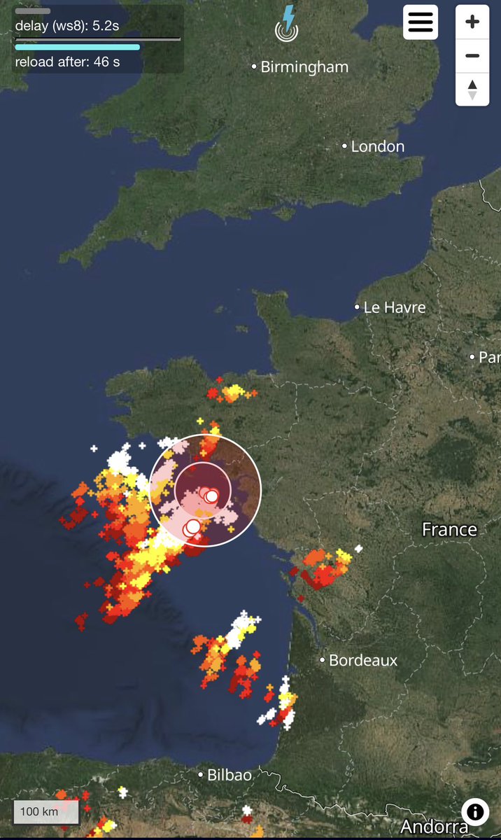 StormChaserLiam's tweet image. Thunderstorm risk for SE England has increased quite a bit within the last 24hrs. As instability increases over France #thunderstorms will likely get going this afternoon then push north/ NE towards Kent and Sussex, some frequent #lightning, 50mph gusts, flash flooding possible.