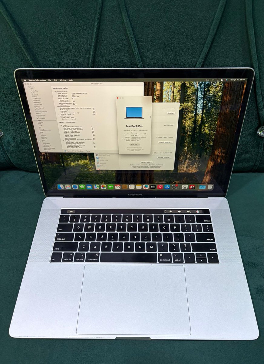 Michael_mickyt1's tweet photo. MacBook Pro 2018 15-inch CORE i7 16GB RAM 256GB SSD Touchbar/ID 4GB DEDICATED GRAPHICS..Silver Neatness 10/10  with Charger 

Price -N580,000 https://t.co/uLsgtjLSLY