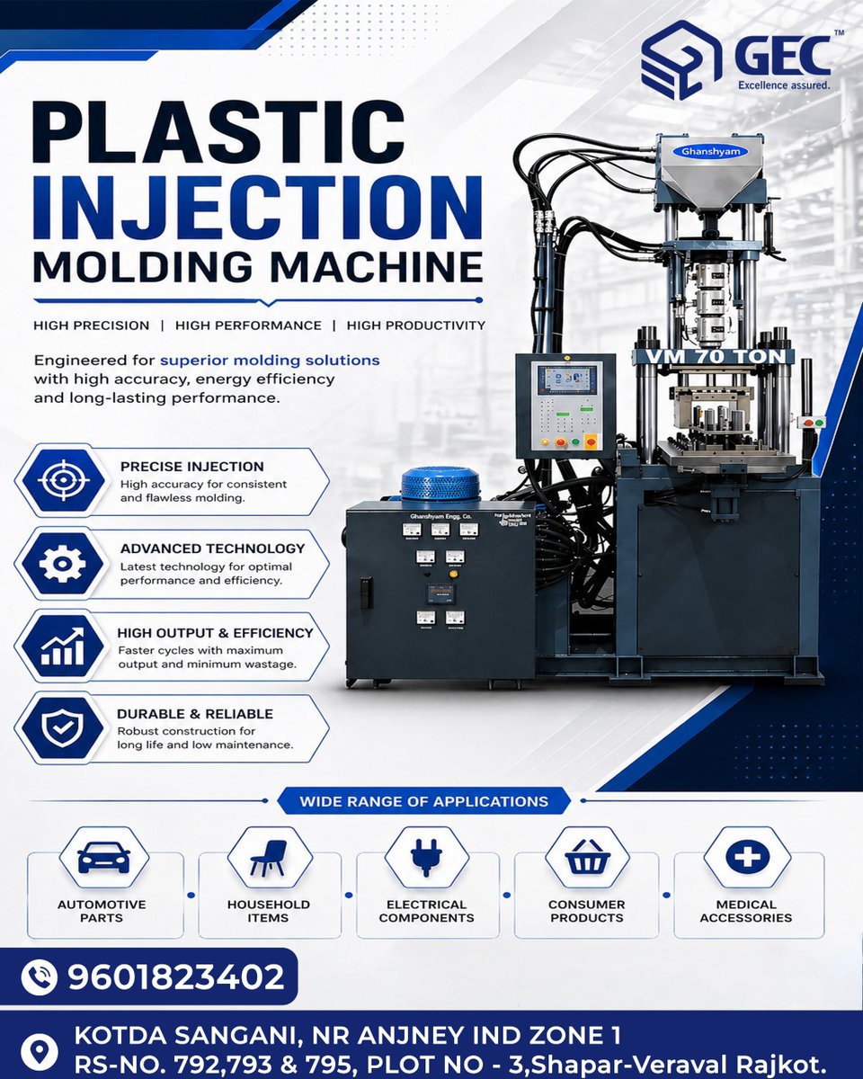 eng1478's tweet photo. Powering precision.
Upgrade your manufacturing game with our Plastic Injection Molding Machine—built for speed, and long-lasting performance. 
🚀 High Precision
⚡ Advanced Technology
📈 Maximum Output
📞  9601823402
 #Automation #PlasticIndustry #Engineering #MakeInIndia https://t.co/OOXfprD2Fl
