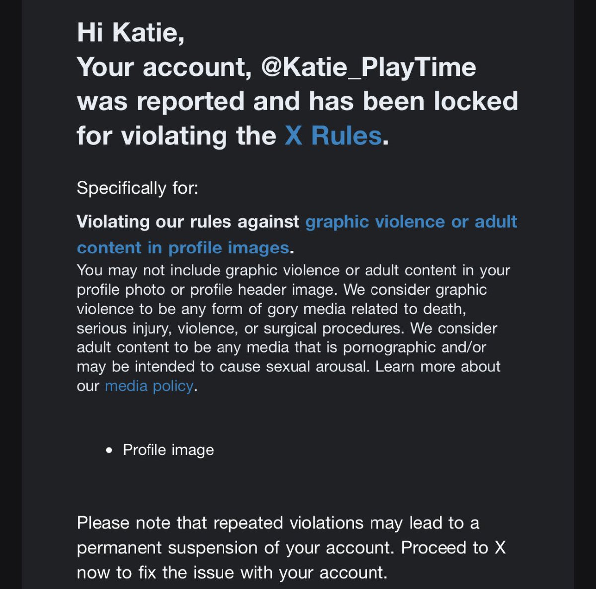 Katie tweet media