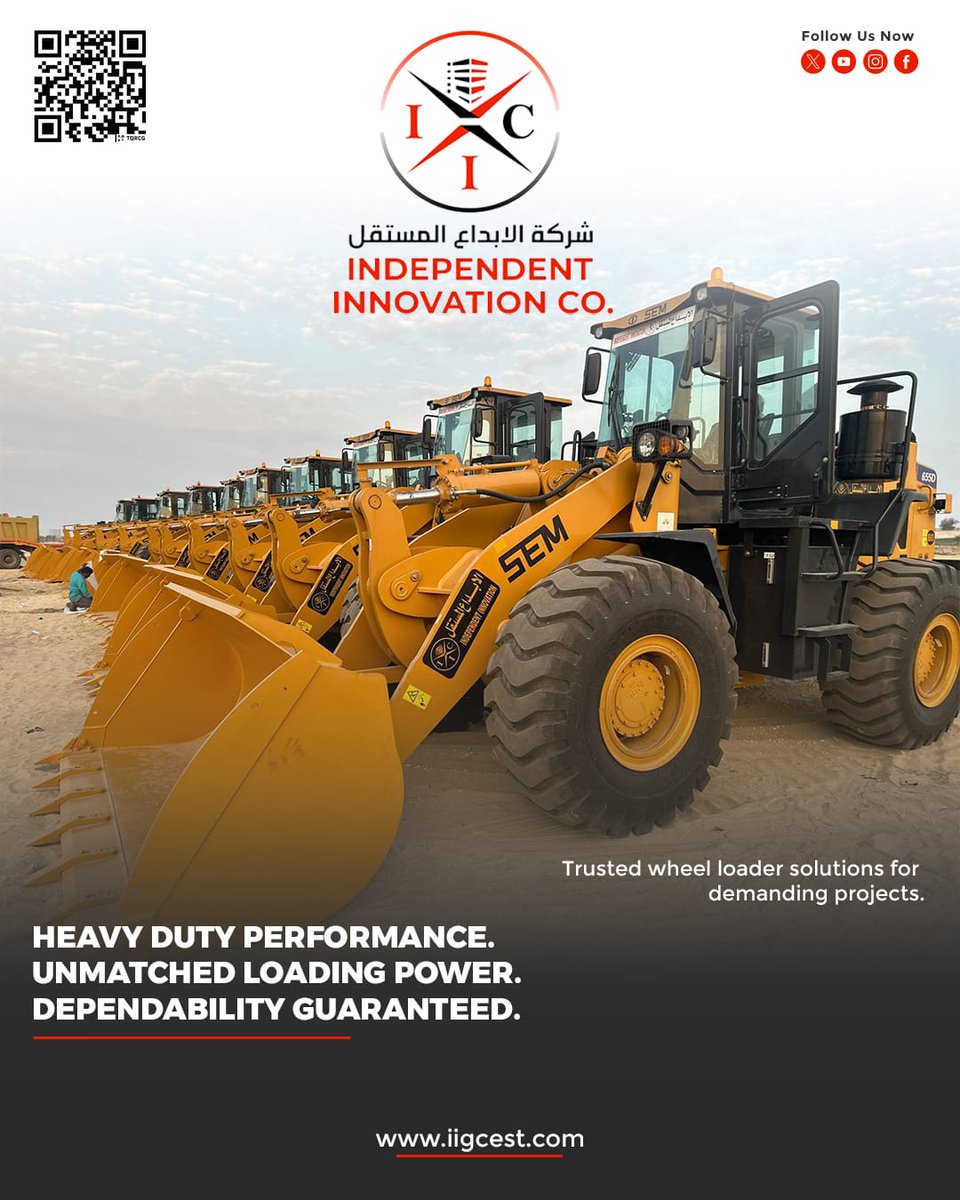 iigcest's tweet photo. Heavy-duty performance. Unmatched loading power.
Built for demanding projects.

#WheelLoader #HeavyEquipment #Construction #Machinery #EquipmentRental #BuildStrong #Industrial #Power https://t.co/XbP5UOv3uX