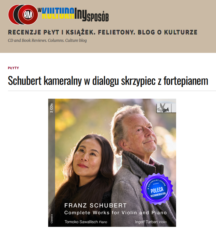 TYXart's tweet photo. https://t.co/0K2piv2UlG

New album #review &amp; #recommendation! ☼ ☼ ☼

Franz #Schubert: Complete Works for #Violin and #Piano
Ingolf #Turban (violin), Tomoko #Sawallisch (piano)
TYXart 2026, TXA26215, 2 CD's
»»» https://t.co/KZ2bJQOxsY
#chambermusic #TYXart #romantic #classical https://t.co/HrnFqkZ6ZK