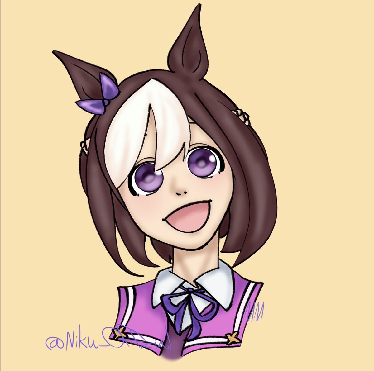 Niku1181099's tweet image. Day122! Of drawing a fictional character whose birthday is today! So happy birthday to.. Special Week! 
#originalart #digitalart #SpecialWeek #umamusumeprettyderby #day122