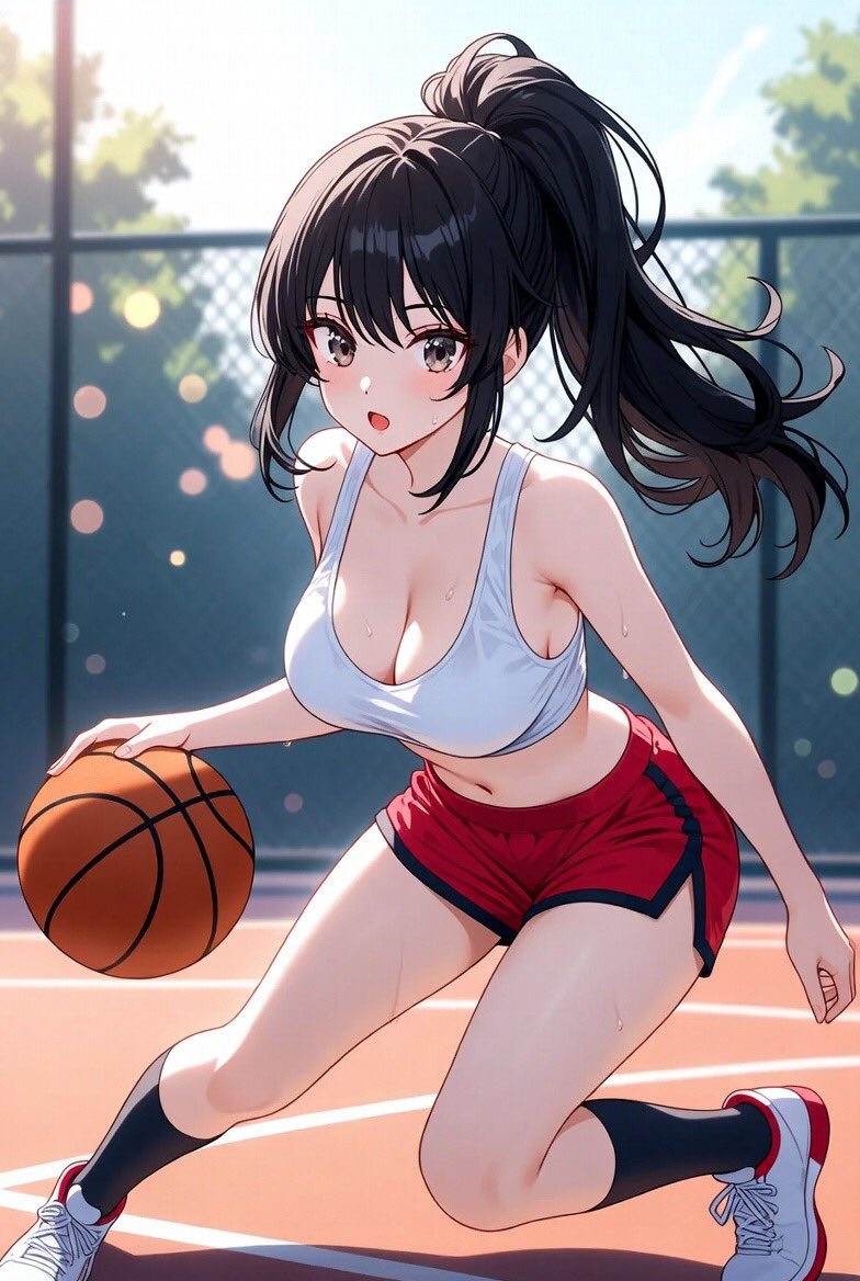 babiberrizen's tweet image. I know you like sport girls.
but 🏀 or 🏐 ? #grok #girlkissing #sport