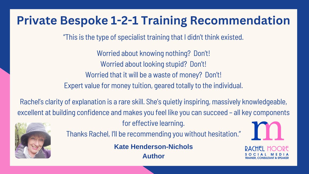 GetMOORESocial's tweet image. Private, Bespoke 1-2-1 Social Media Training ideal for Sole Traders, Micro Businesses &amp;amp; Start Ups wanting to improve their social media prowess through 1-2-1 training #SocialMediaTraining #SocialMedia #SocialMediaMarketing rfr.bz/td67c41